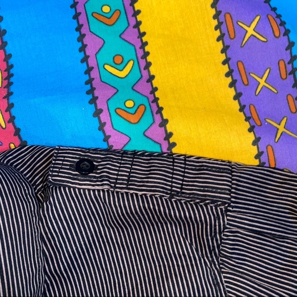 Black Men’s Striped Button Shirt small Buckle - Picture 8 of 10